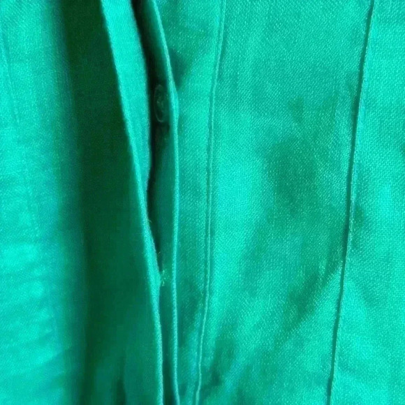 NWT Chico’s 100% Linen Side-Slit Tunic in Congo Green (Size XL/3) - Picture 5 of 16
